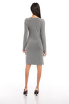 Long Sleeve Side Shirred Dress