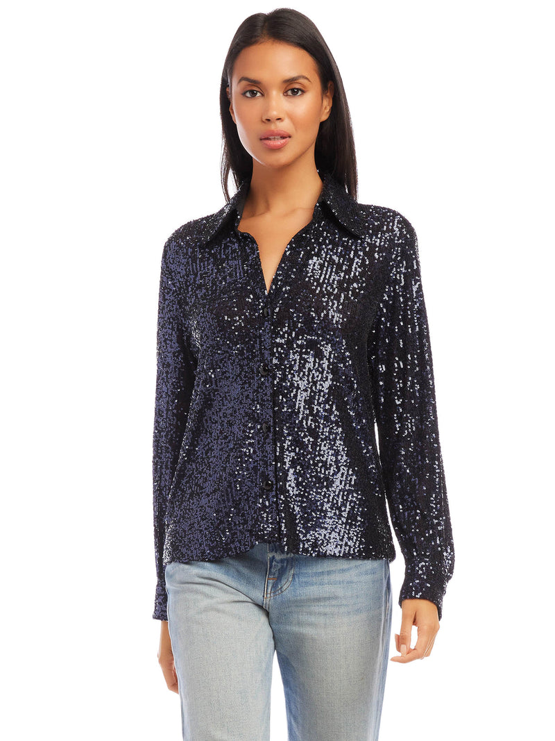 Sequin Holiday Blouse