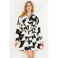 Winona - Long Sleeve Print Mini Dress