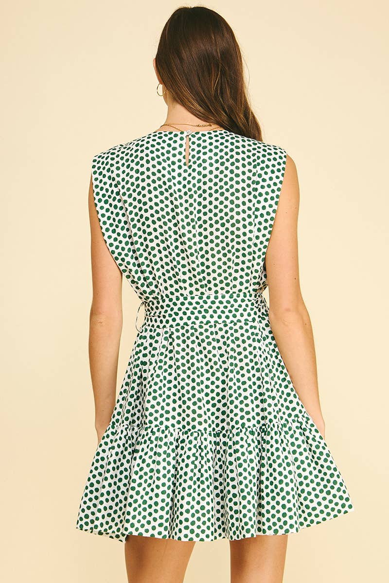 ARIEL - POLKA DOT TIERED MINI DRESS