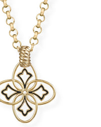 Heritage Pendant Necklace in Gold/Black