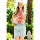 Arabella - Leopard Print Embroidered Top