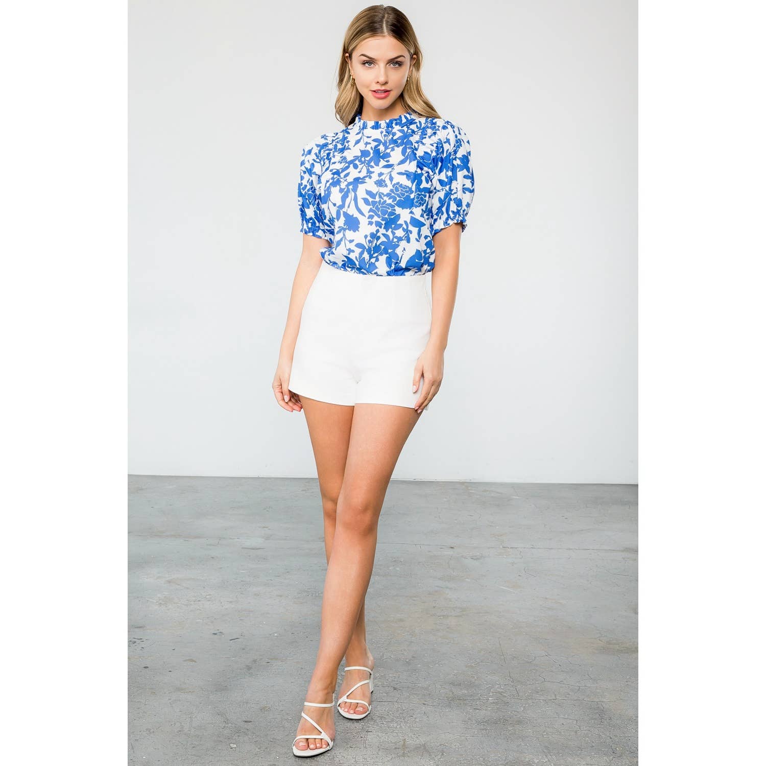 Adelle - Flower Puff Sleeve Top