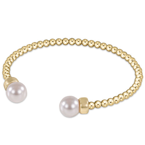 Pearl Classic Gold 3mm Bead Cuff