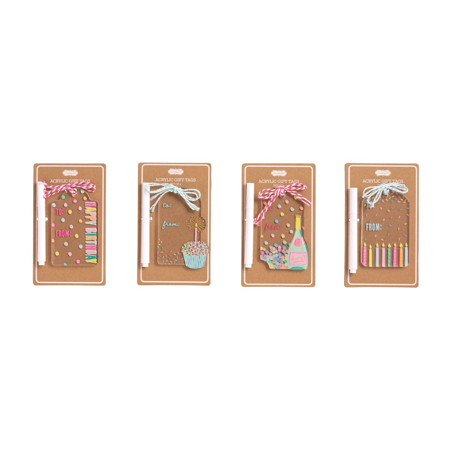 Acrylic Birthday Tag Sets
