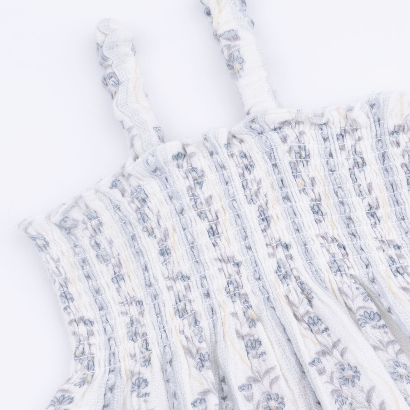 Kimberly Floral Stripe - Smocked Romper