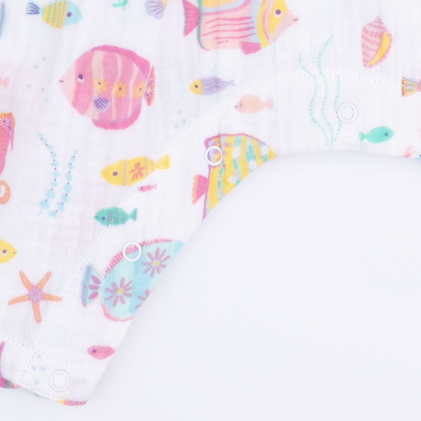 Sunny Coral Reef Fish - Smocked Romper