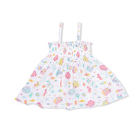 Sunny Coral Reef Fish - Smocked Top with Bike Short