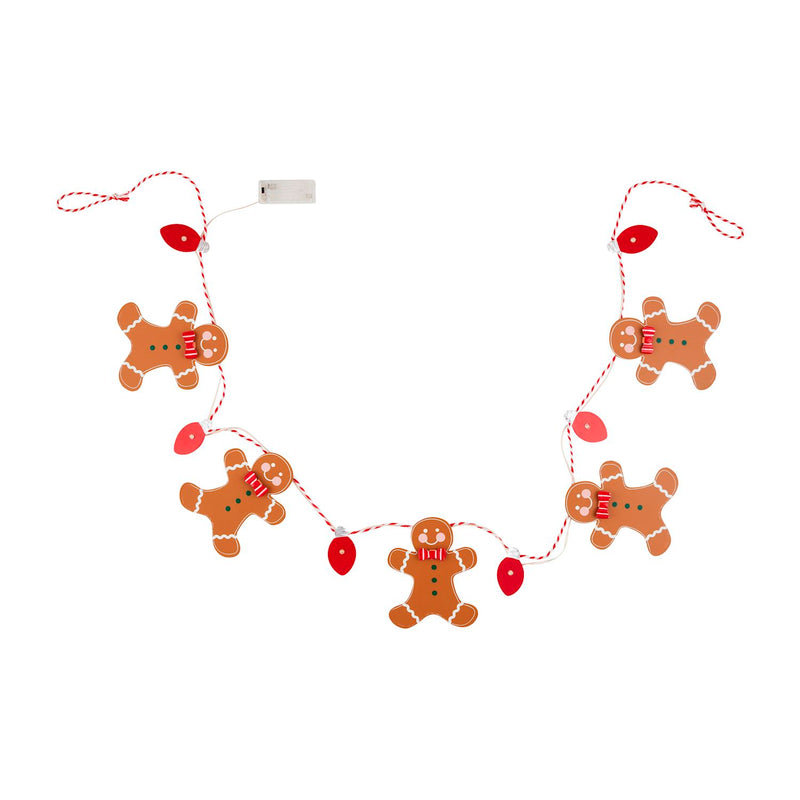 Santa or Gingerbread Light up Christmas Garland