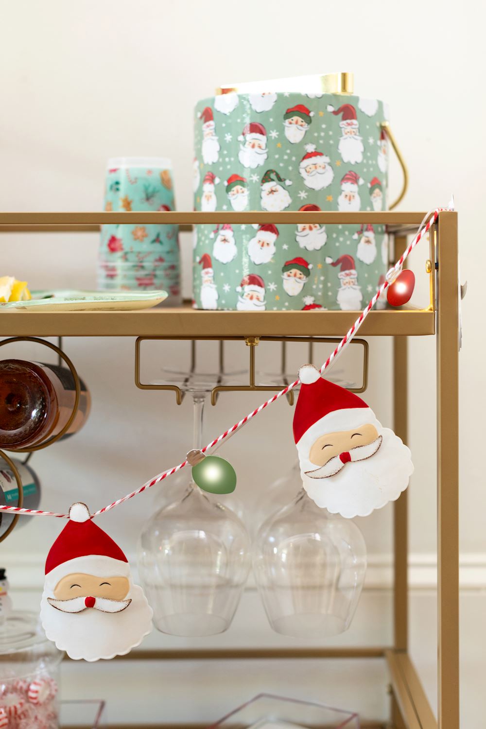 Santa or Gingerbread Light up Christmas Garland