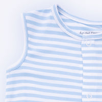 Bubbly Sailboat Stripe - Sleeveless Romper