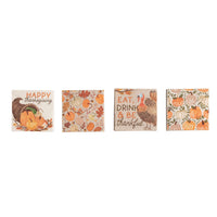 Thanksgiving Cocktail Napkin Sets – Pack of 12 Paper Napkins