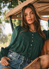 Faye Forest Green Blouse