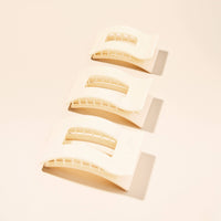 Almond Beige | Large | Flat Rectangle Hair Clip