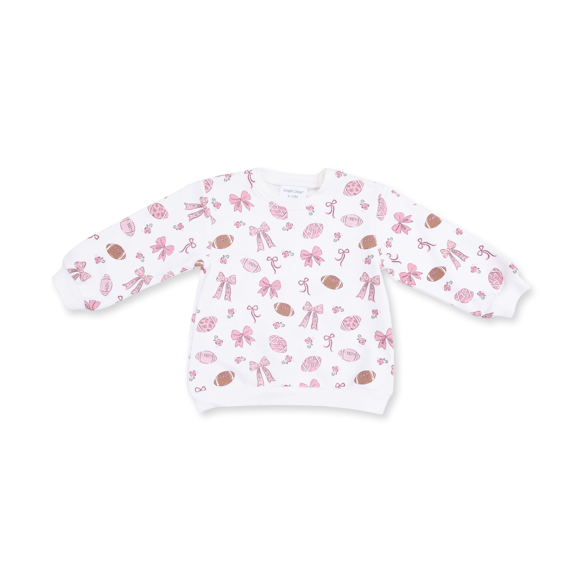 Footballs and Bows - Oversized Sweatshirt and Baby Bells