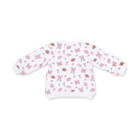 Footballs and Bows - Oversized Sweatshirt and Baby Bells