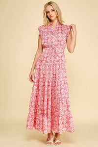 Mariah - Mint Floral Tiered Maxi Dress