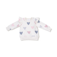 Hearts - Ruffle Sweatshirt