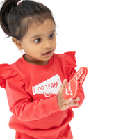 Varsity - Red - Ruffle Megaphone Sweatshirt