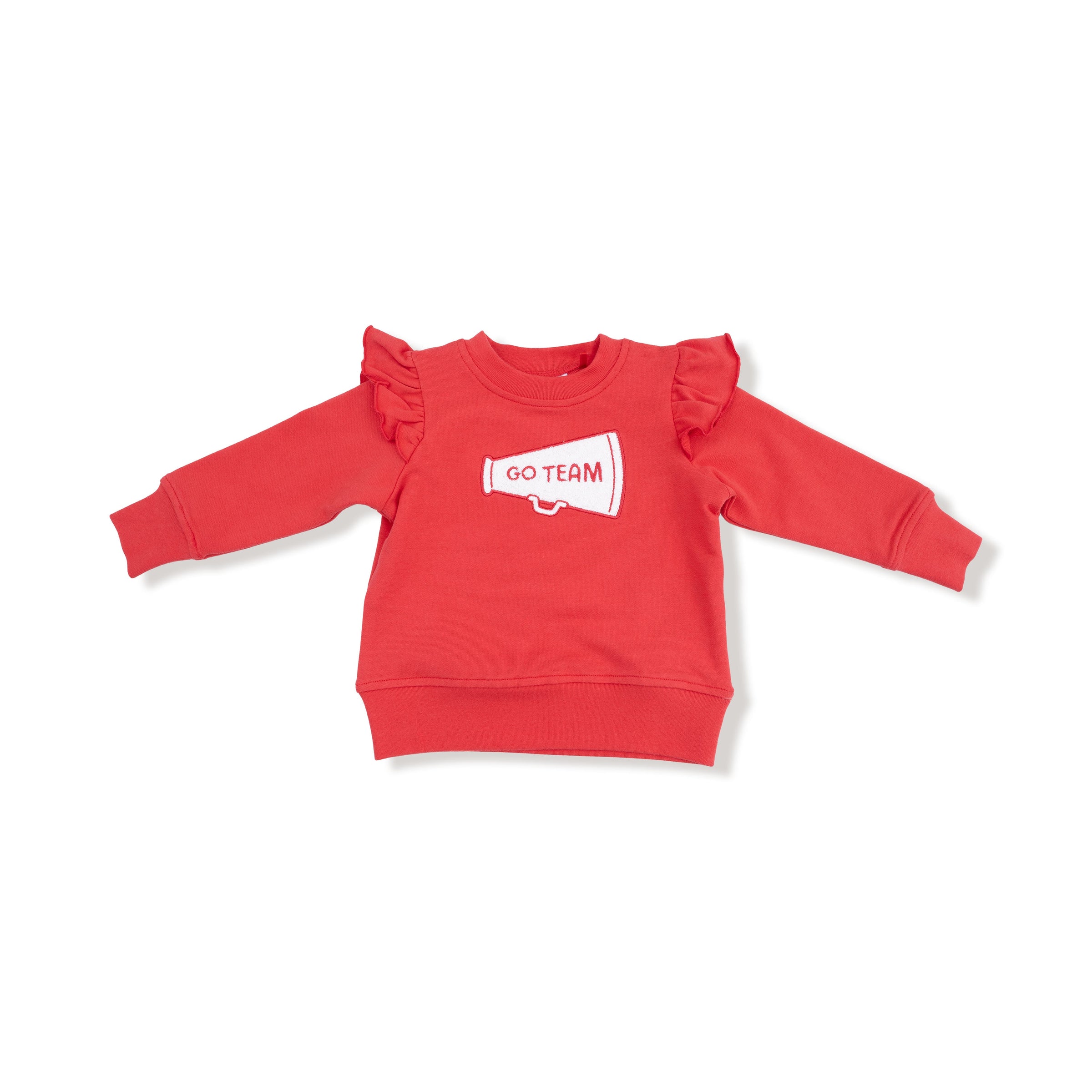 Varsity - Red - Ruffle Megaphone Sweatshirt