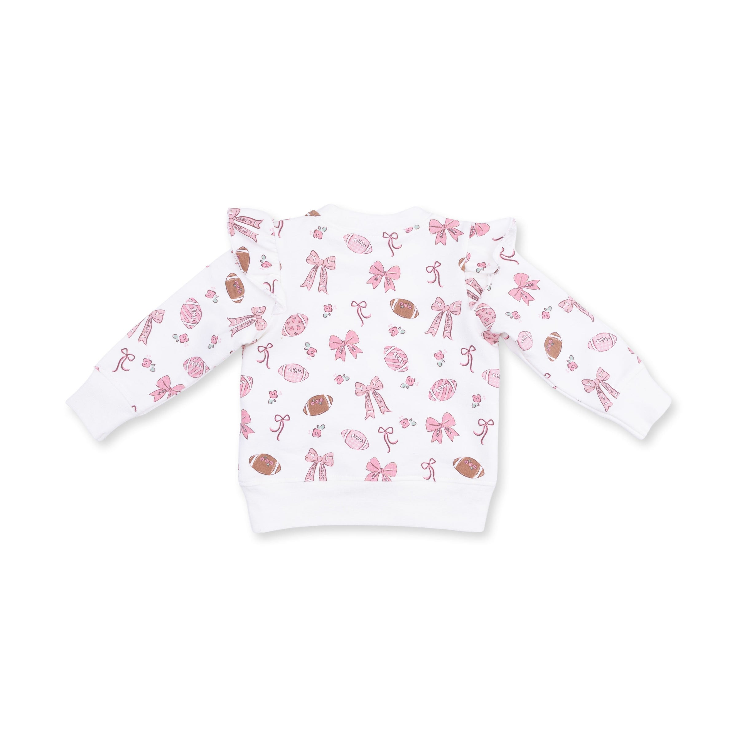 Footballs and Bows - Ruffle Sweatshirt and Fashion Cargo Pants