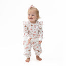 Footballs and Bows - Ruffle Sweatshirt and Fashion Cargo Pants