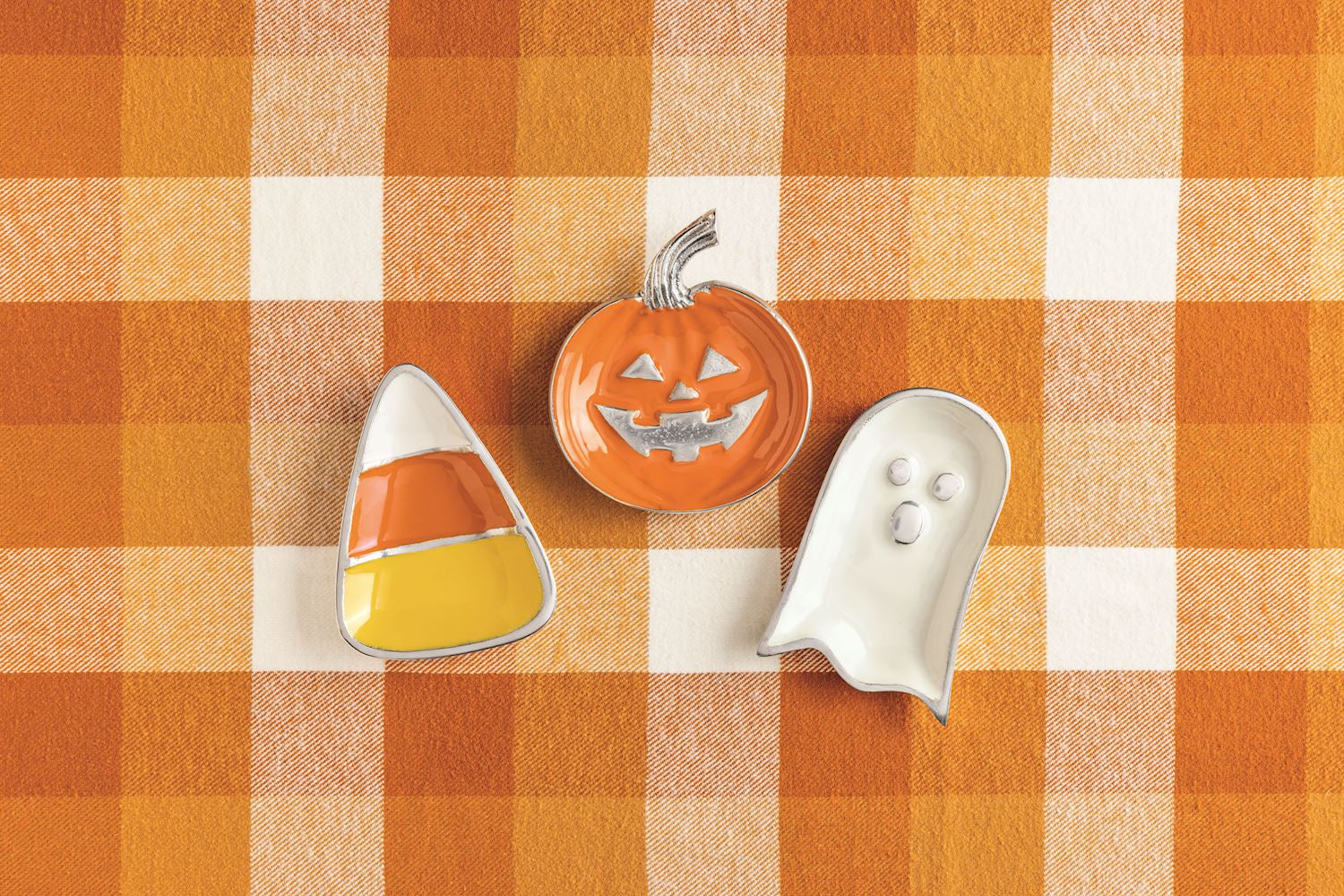 Candy Corn Trinket Dish – Enamel Coated Metal Ring Dish