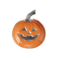 Jack-O-Lantern Trinket Dish – Enamel Coated Metal Ring Dish