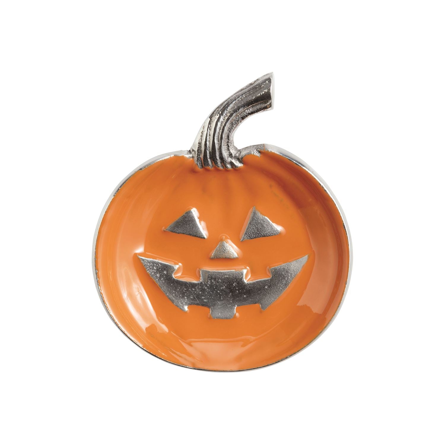 Jack-O-Lantern Trinket Dish – Enamel Coated Metal Ring Dish