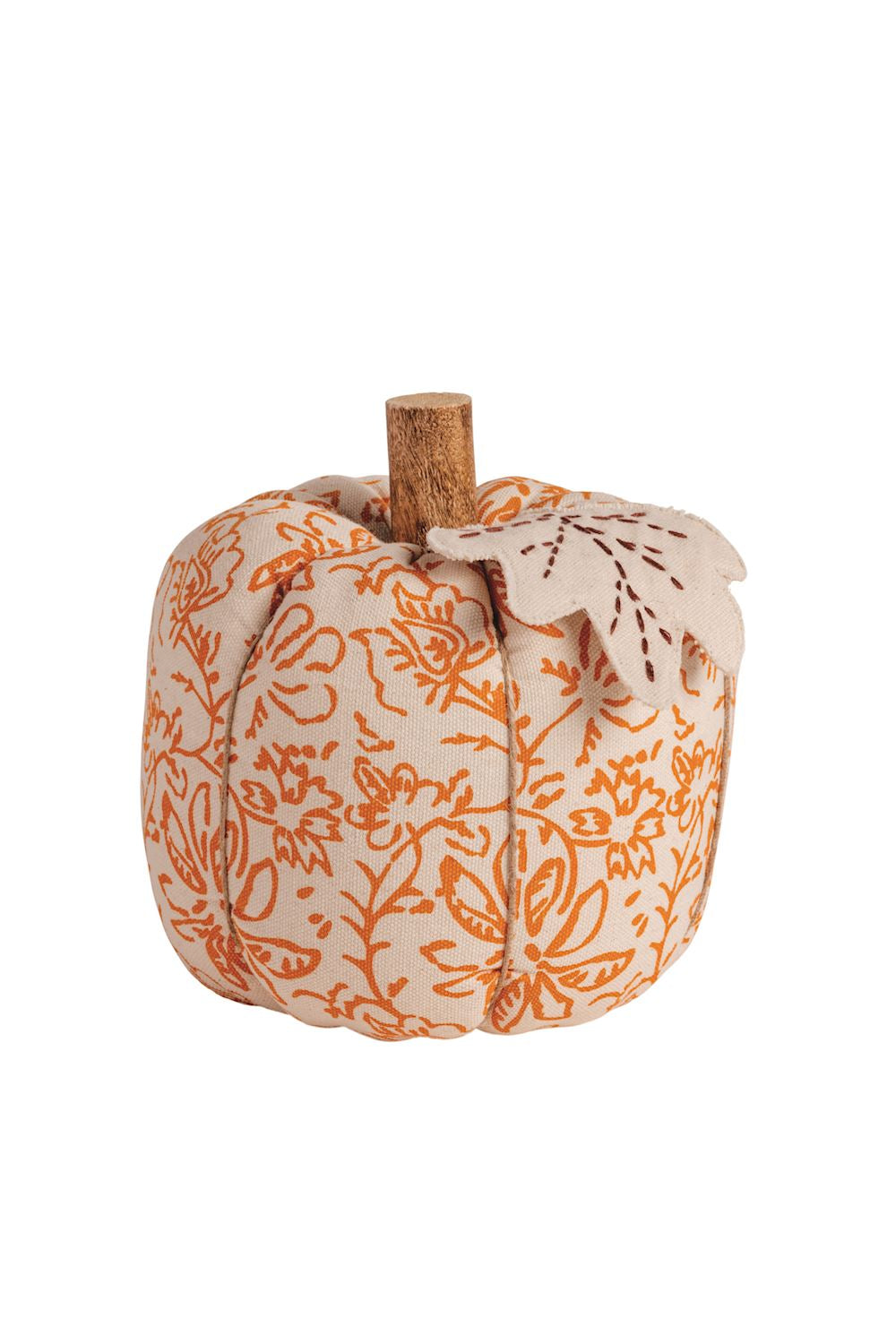 Large Stuffed Pumpkin – Jute with Mango Wood Stem