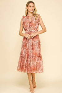 Janette- Floral Tiered Midi Dress