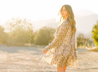 Vera-Snake Print Ruffle Dress