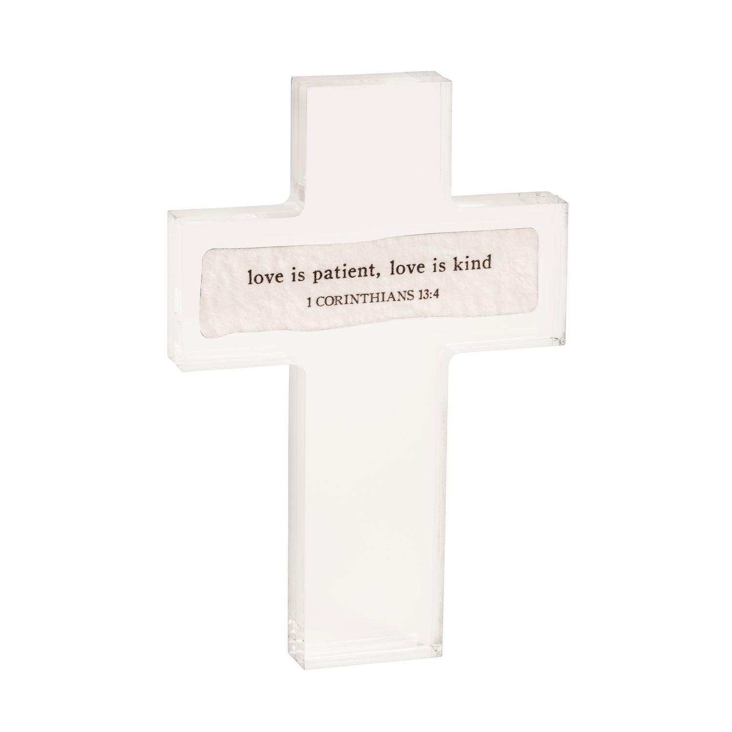 Love Is Patient Sentiment Acrylic Cross