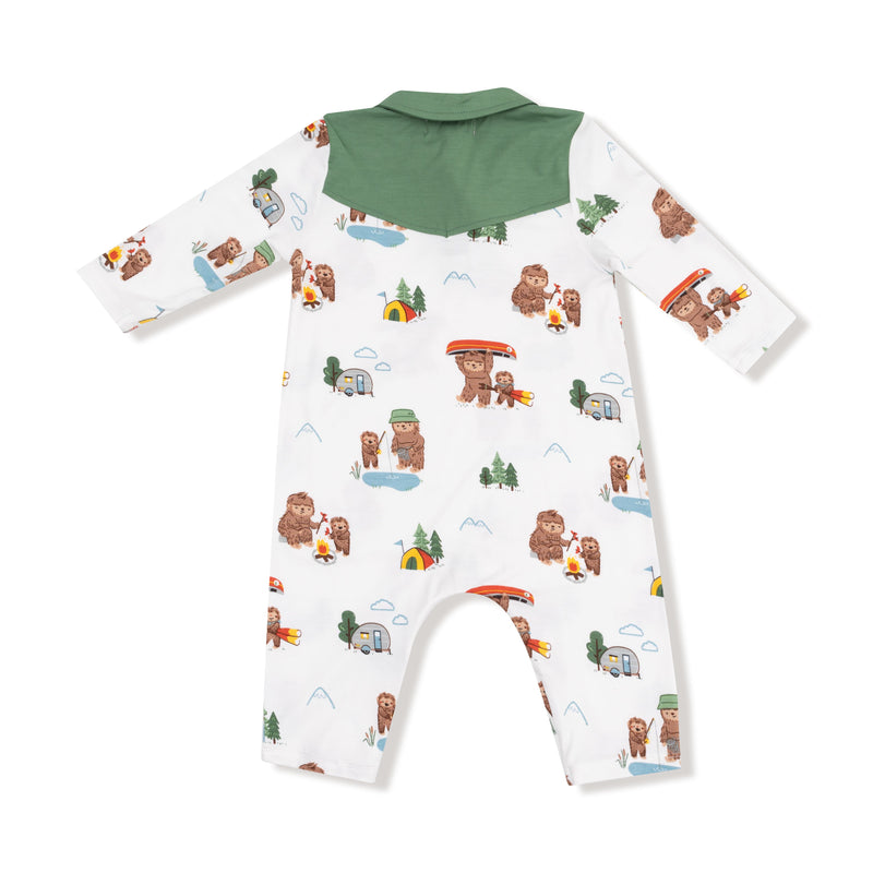 Bigfoot Camping - Long Sleeve Cowboy Romper