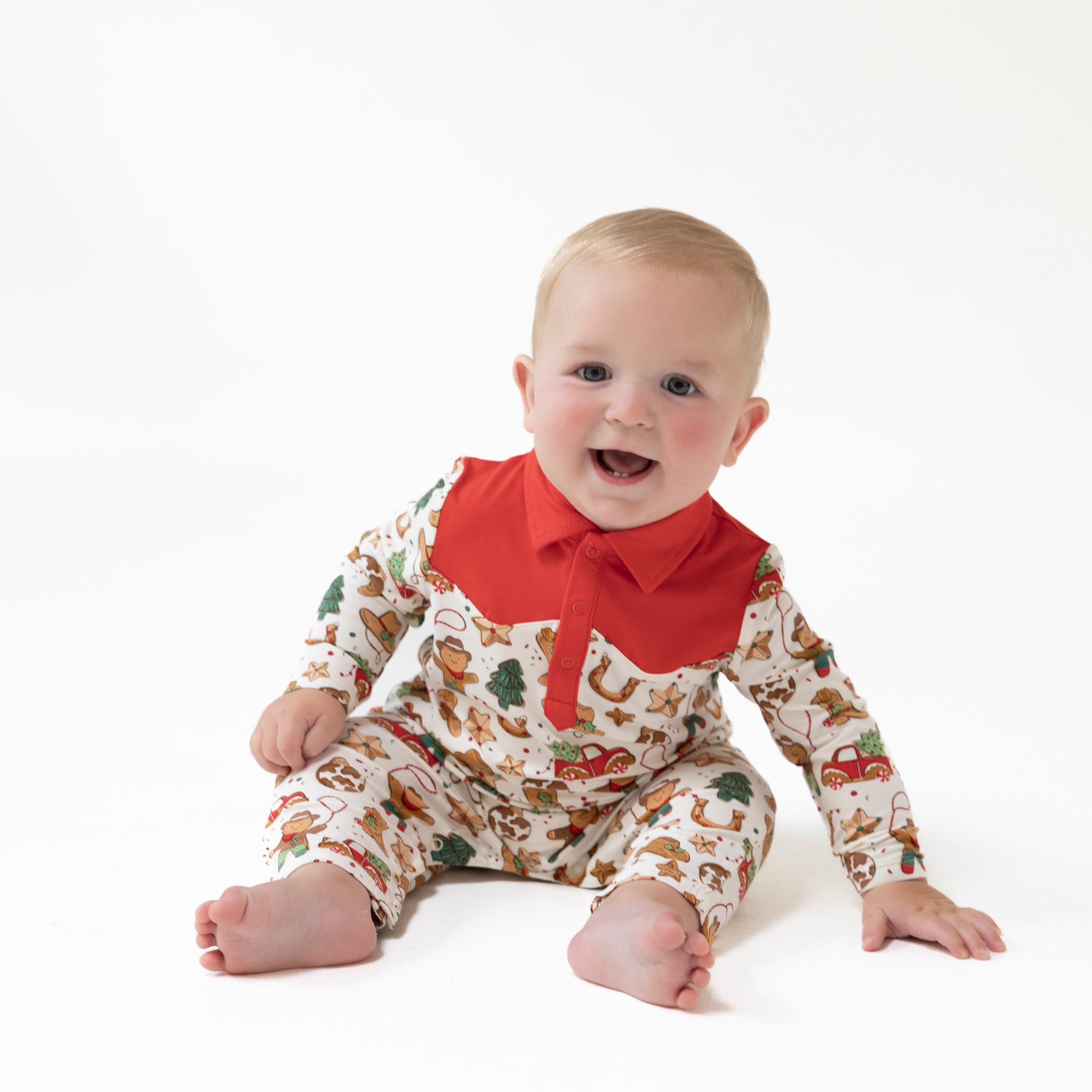 Cowboy Christmas - Long Sleeve Cowboy Romper
