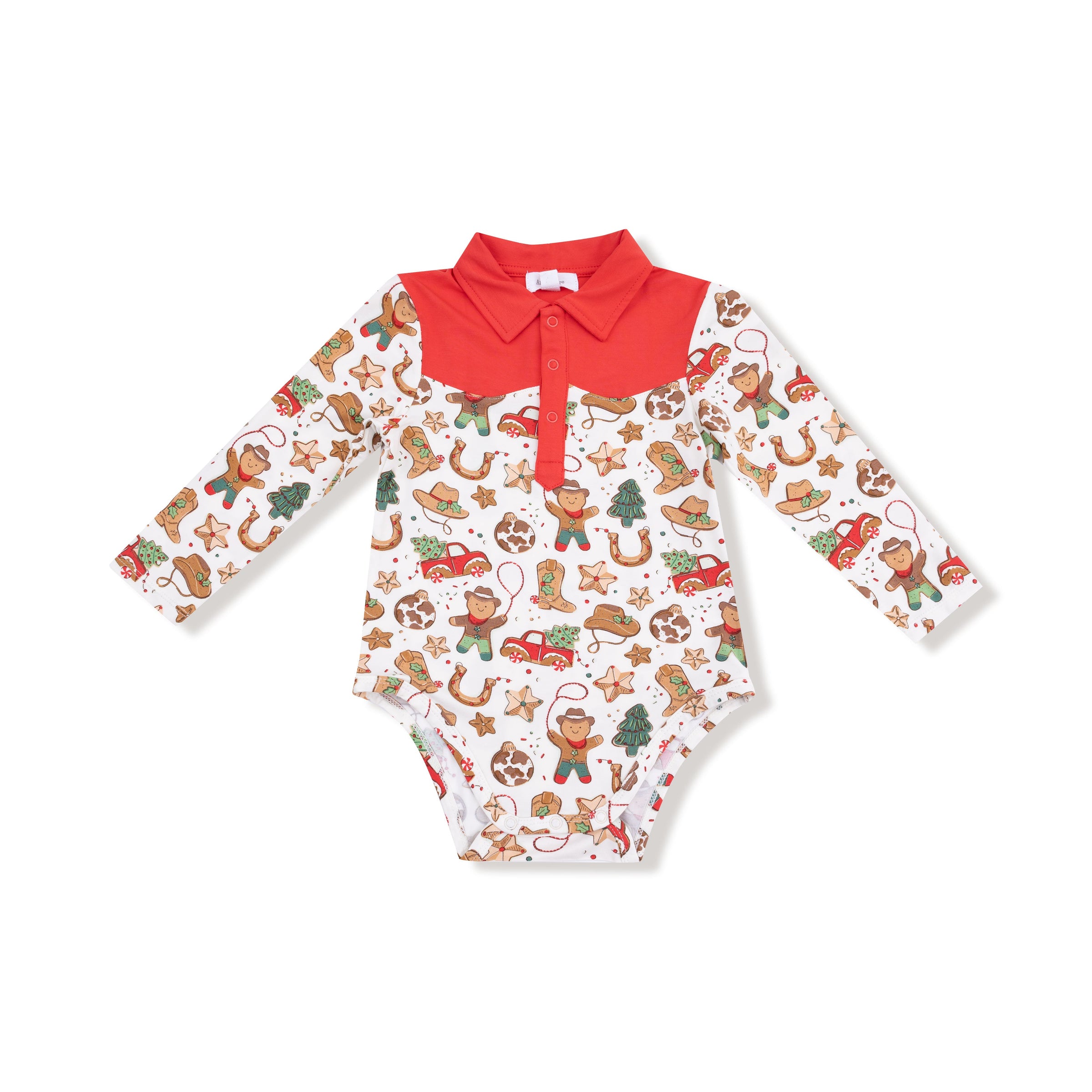 Cowboy Christmas - Long Sleeve Cowboy Bodysuit