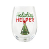 Christmas Themes Icon Wine Glass Stemless