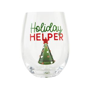 Christmas Themes Icon Wine Glass Stemless