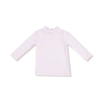 Multi Stripe - Pink - Long Sleeve Mock Turtleneck