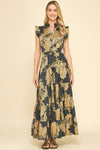 Roxanne - Floral Print Tiered Maxi Dress