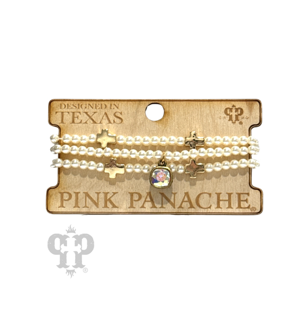 Pearl Bead Bracelet Set
