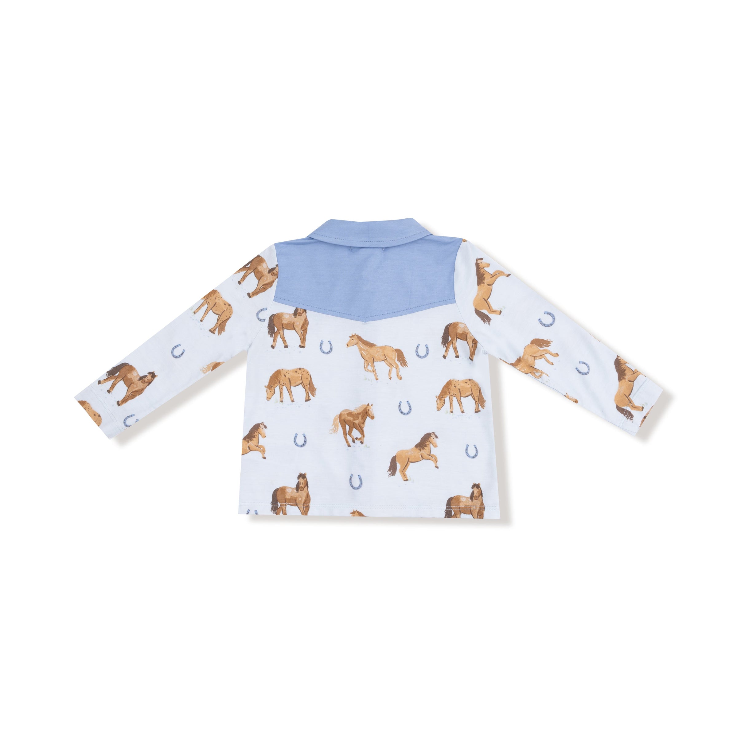 Horses - Blue - Cowboy Button Down and Pant