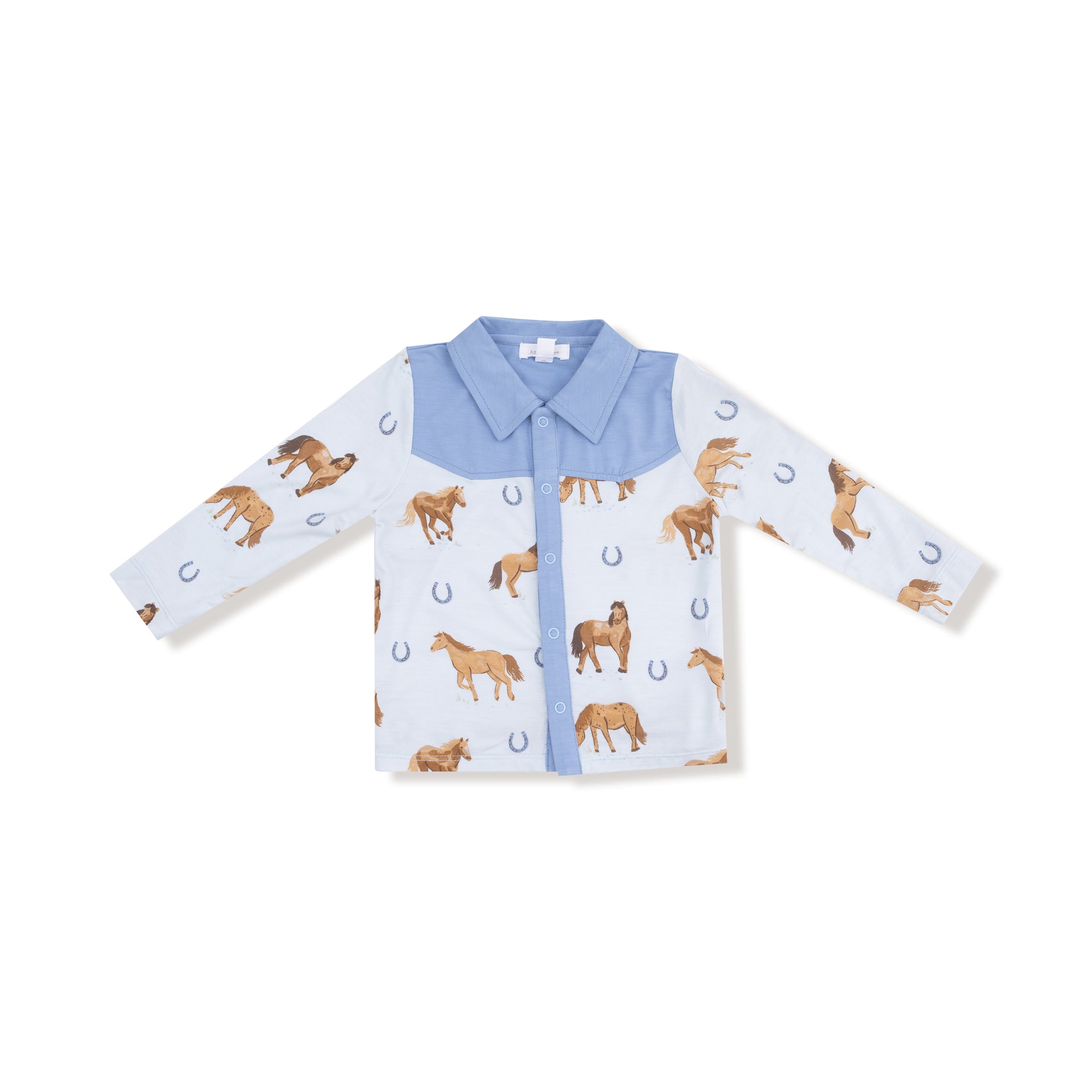 Horses - Blue - Cowboy Button Down and Pant