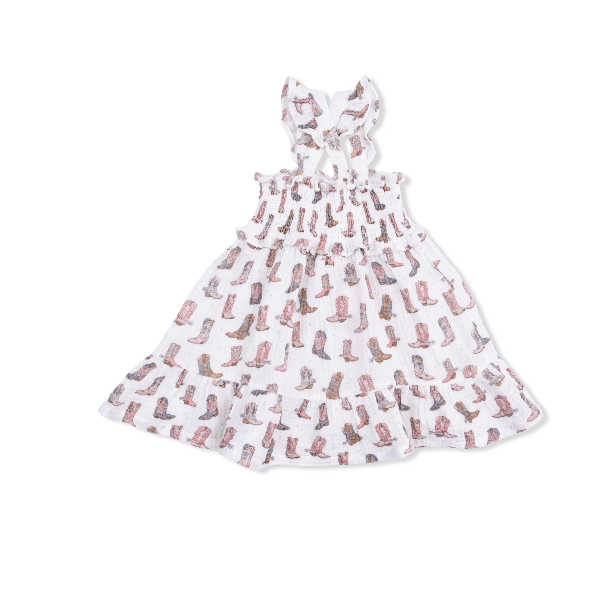 Cowgirl Boots - Smocked Ruffle Sundress & Bloomer