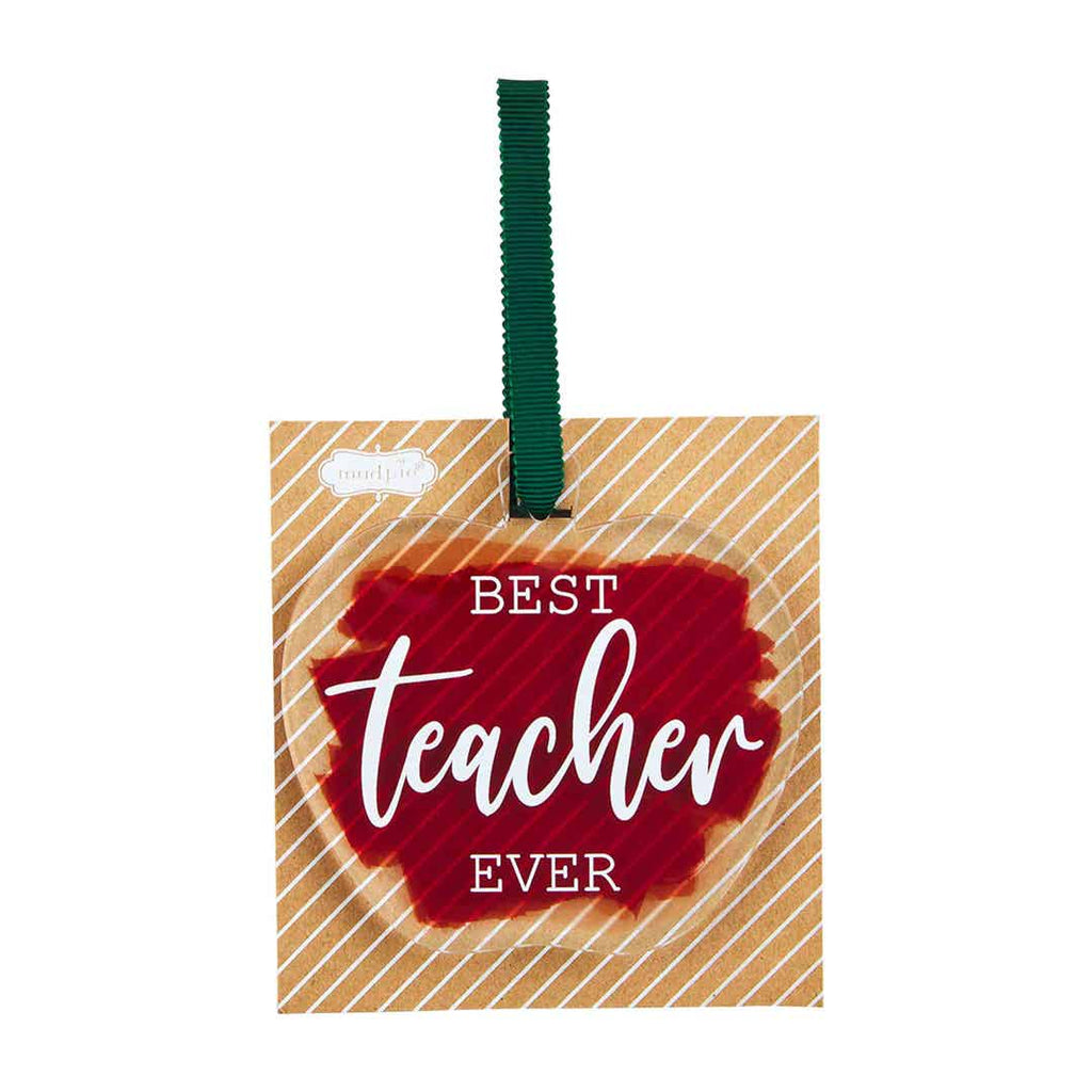 Acrylic Apple/Teacher Ornament