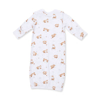 Little Explorer Fox - Lap Shoulder Gown and Knotted Hat