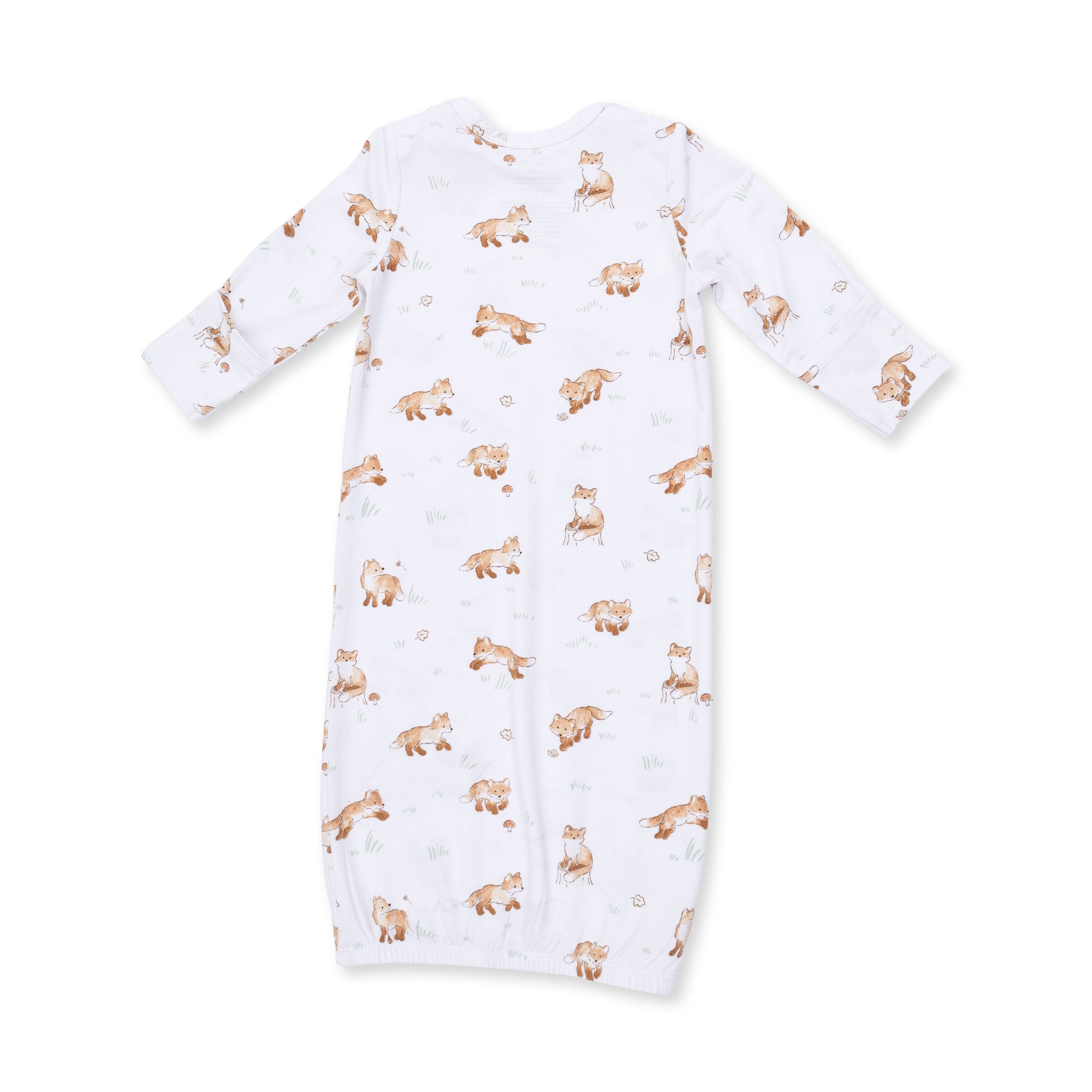 Little Explorer Fox - Lap Shoulder Gown and Knotted Hat