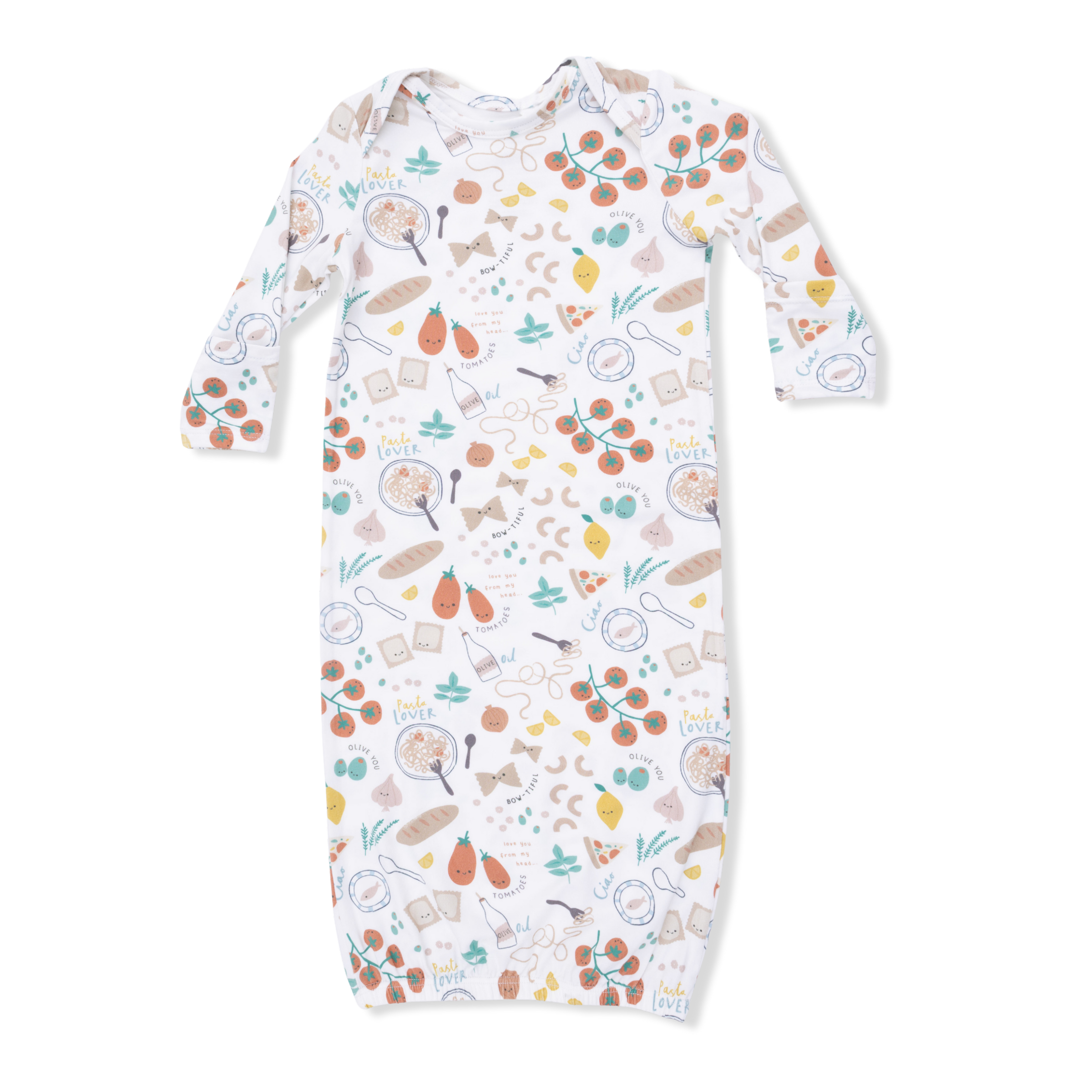 Pasta Lovers - Lap Shoulder Gown & Knotted Hat