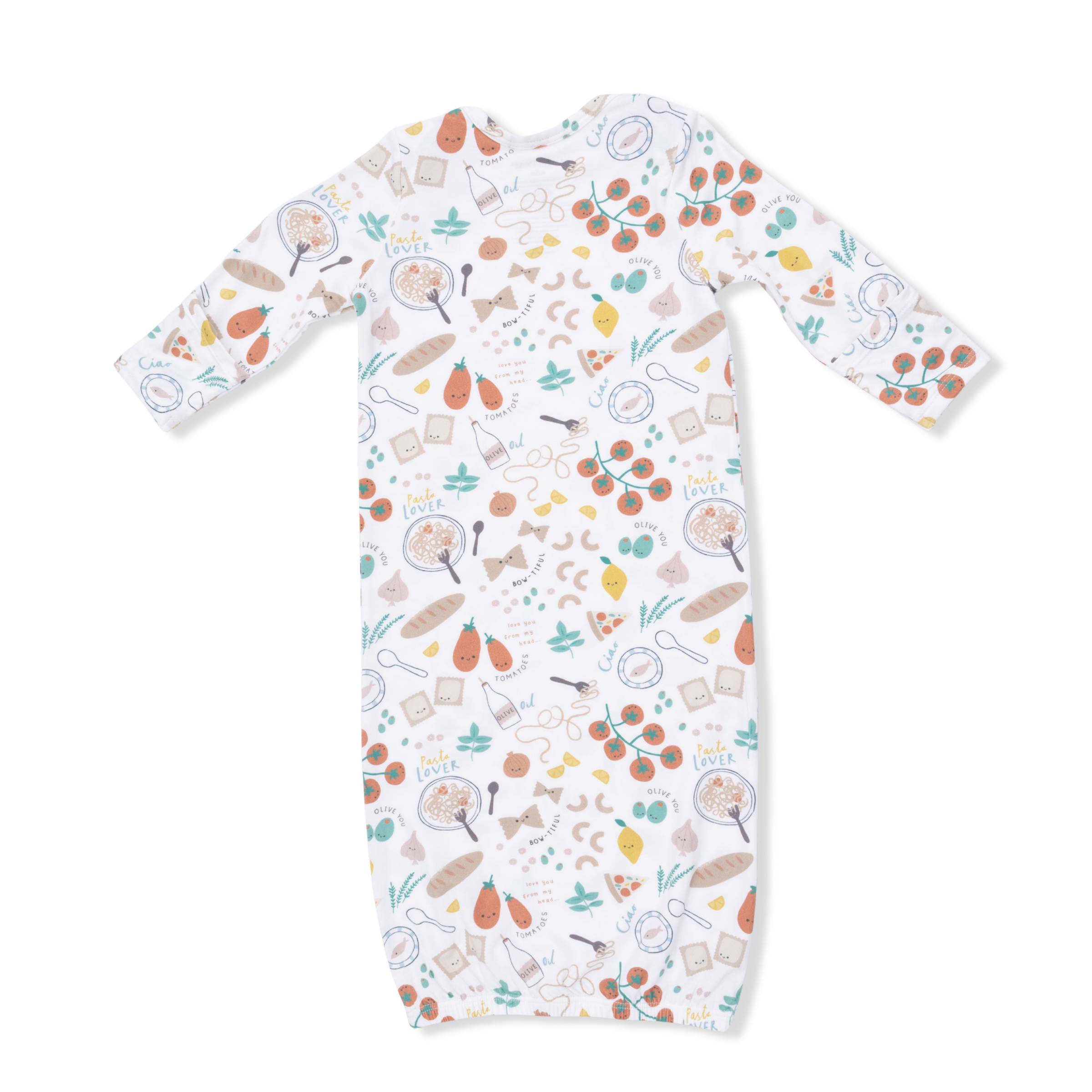 Pasta Lovers - Lap Shoulder Gown & Knotted Hat