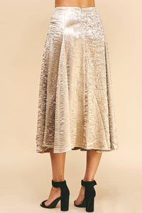 Textured Stain Midi Skirt